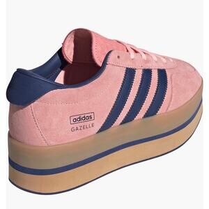 adidas Gazelle Stack Platform Sneaker in Pink/Blue/Gum Size 8.5 NWOB